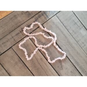 Vintage Likely Contemporary Long Strand of Rose Quartz Necklace 17in